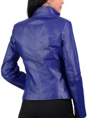 Women Lambskin Genuine Leather Jacket WJ 51 freeshipping - SkinOutfit