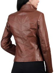 Women Lambskin Genuine Leather Jacket WJ 52 freeshipping - SkinOutfit