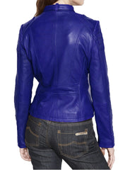Women Lambskin Genuine Leather Jacket WJ 60 freeshipping - SkinOutfit