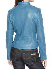 Women Lambskin Genuine Leather Jacket WJ 62 freeshipping - SkinOutfit