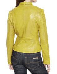 Women Lambskin Genuine Leather Jacket WJ 63 freeshipping - SkinOutfit