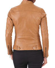 Women Lambskin Genuine Leather Jacket WJ 66 freeshipping - SkinOutfit