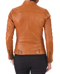 Women Lambskin Genuine Leather Jacket WJ 71 freeshipping - SkinOutfit