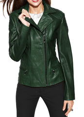Women Lambskin Genuine Leather Jacket WJ 78 freeshipping - SkinOutfit