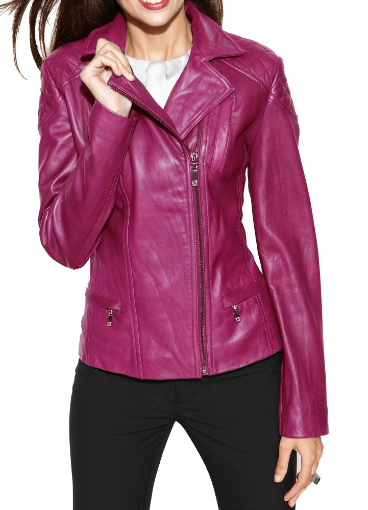 Women Lambskin Genuine Leather Jacket WJ 79 freeshipping - SkinOutfit