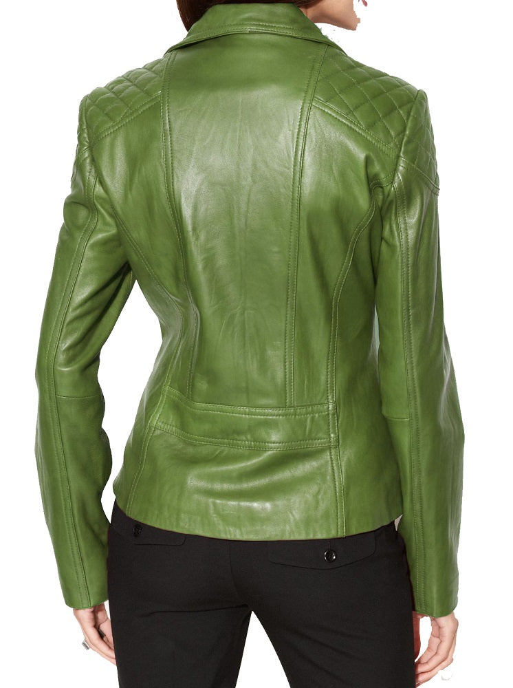 Women Lambskin Genuine Leather Jacket WJ 81 freeshipping - SkinOutfit