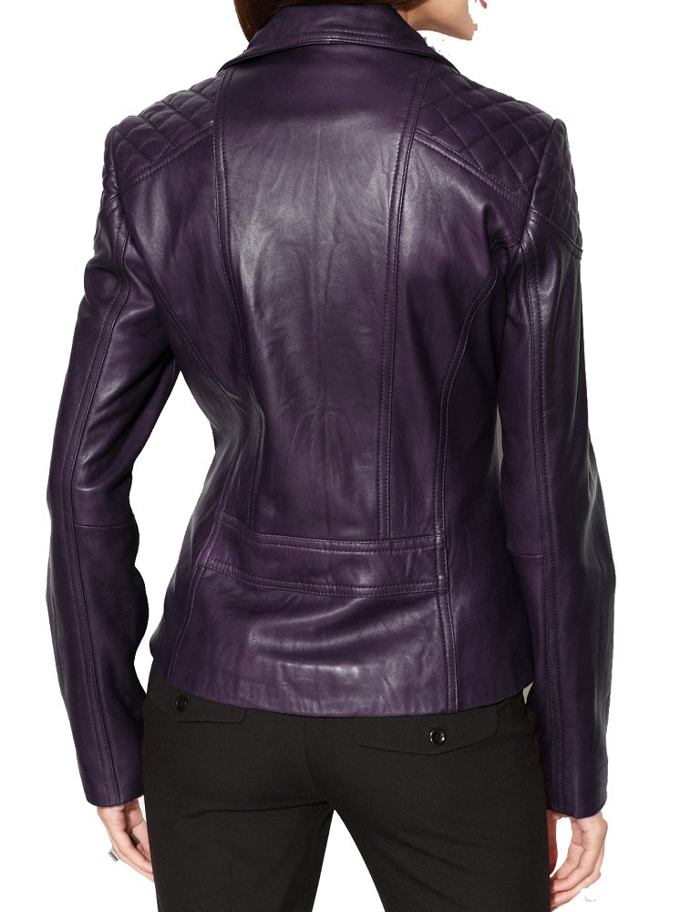 Women Lambskin Genuine Leather Jacket WJ 83 freeshipping - SkinOutfit