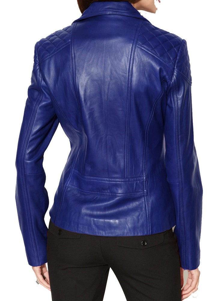 Women Lambskin Genuine Leather Jacket WJ 85 freeshipping - SkinOutfit