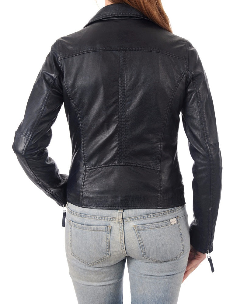 Women Lambskin Genuine Leather Jacket WJ 97 freeshipping - SkinOutfit
