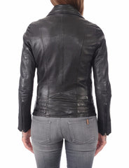 Women Lambskin Genuine Leather Jacket WJ 99 freeshipping - SkinOutfit