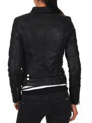Women Lambskin Genuine Leather Jacket WJ149 SkinOutfit
