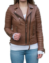 Women Lambskin Genuine Leather Jacket WJ163 SkinOutfit