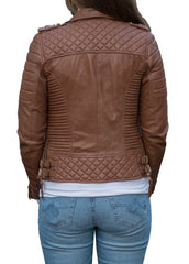 Women Lambskin Genuine Leather Jacket WJ163 SkinOutfit
