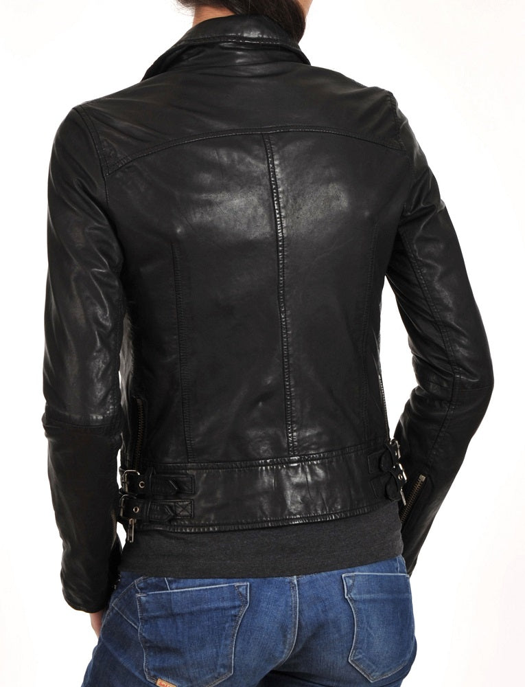 Women Lambskin Genuine Leather Jacket WJ166 SkinOutfit