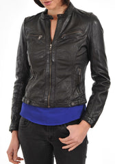 Women Lambskin Genuine Leather Jacket WJ169 SkinOutfit