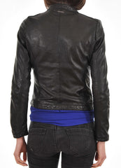 Women Lambskin Genuine Leather Jacket WJ169 SkinOutfit