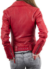 Women Lambskin Genuine Leather Jacket WJ179 SkinOutfit