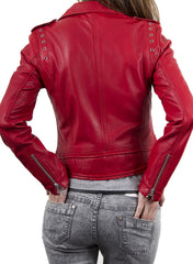 Women Lambskin Genuine Leather Jacket WJ183 SkinOutfit