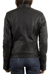 Women Lambskin Genuine Leather Jacket WJ188 SkinOutfit
