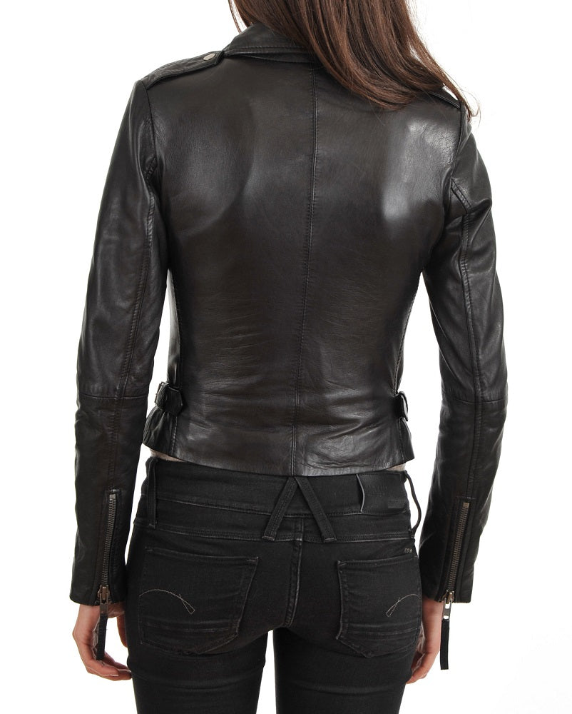 Women Lambskin Genuine Leather Jacket WJ195 SkinOutfit