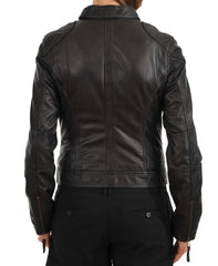 Women Lambskin Genuine Leather Jacket WJ196 SkinOutfit