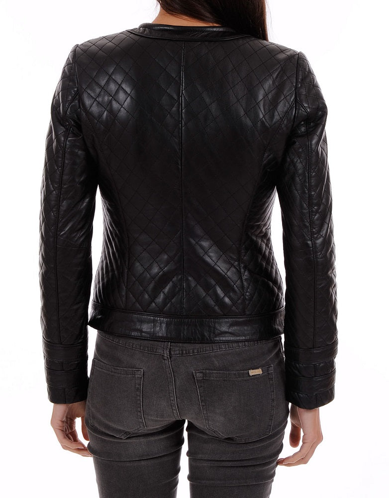 Women Lambskin Genuine Leather Jacket WJ202 SkinOutfit