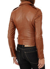 Women Lambskin Genuine Leather Jacket WJ207 SkinOutfit