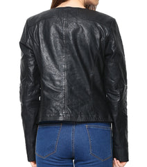 Women Lambskin Genuine Leather Jacket WJ209 SkinOutfit