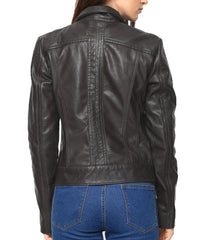 Women Lambskin Genuine Leather Jacket WJ210 SkinOutfit