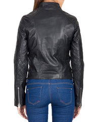 Women Lambskin Genuine Leather Jacket WJ211 SkinOutfit