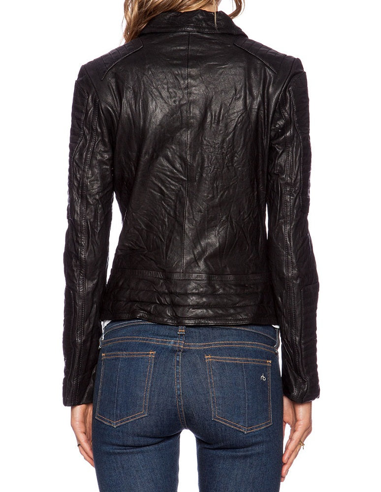 Women Lambskin Genuine Leather Jacket WJ213 SkinOutfit