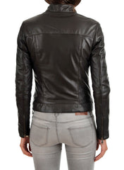 Women Lambskin Genuine Leather Jacket WJ214 SkinOutfit