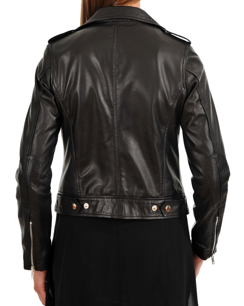Women Lambskin Genuine Leather Jacket WJ216 SkinOutfit