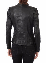 Women Lambskin Genuine Leather Jacket WJ218 SkinOutfit