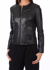 Women Lambskin Genuine Leather Jacket WJ220 SkinOutfit