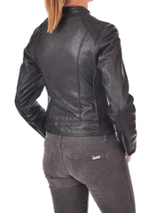 Women Lambskin Genuine Leather Jacket WJ221 SkinOutfit