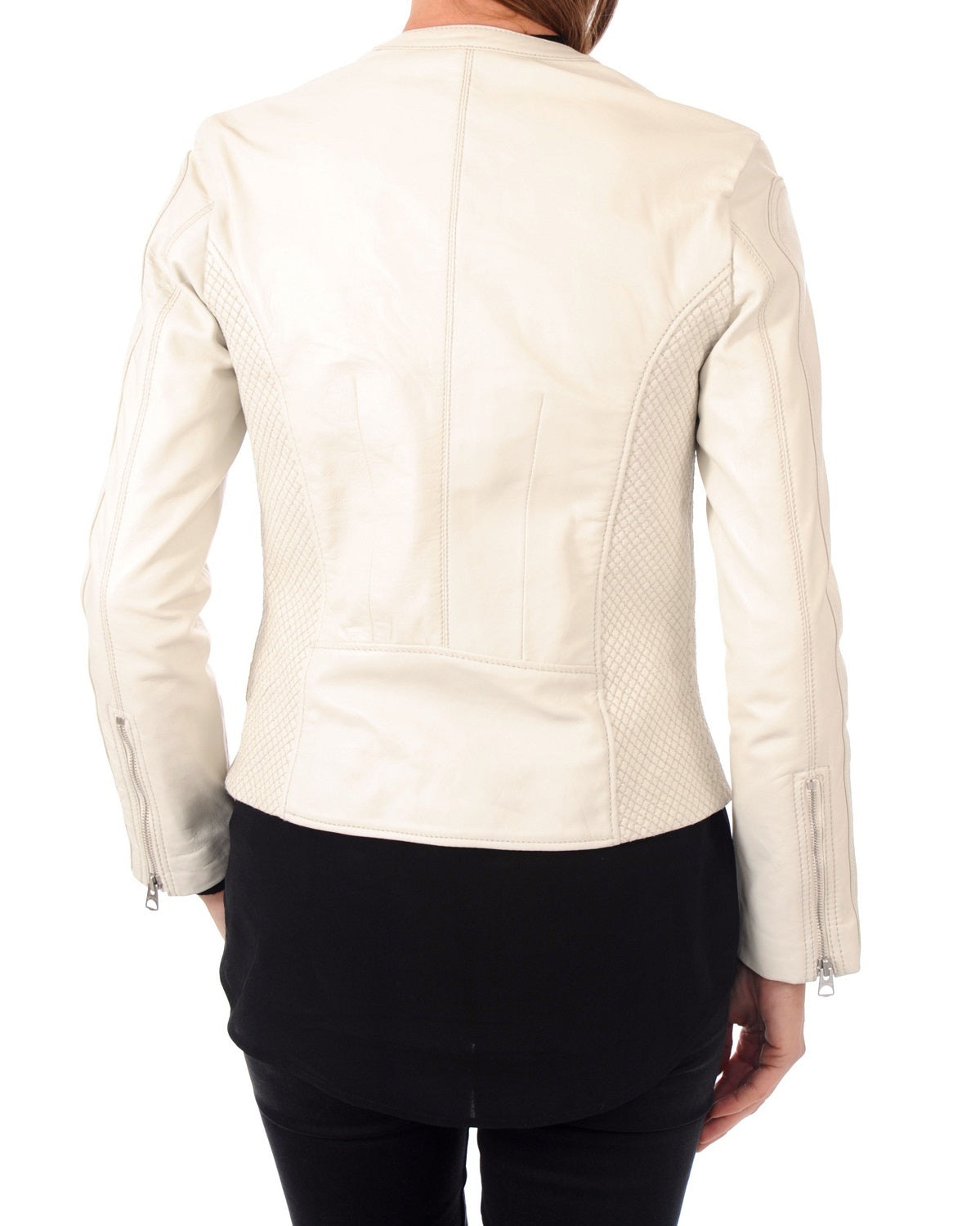 Women Lambskin Genuine Leather Jacket WJ222 SkinOutfit