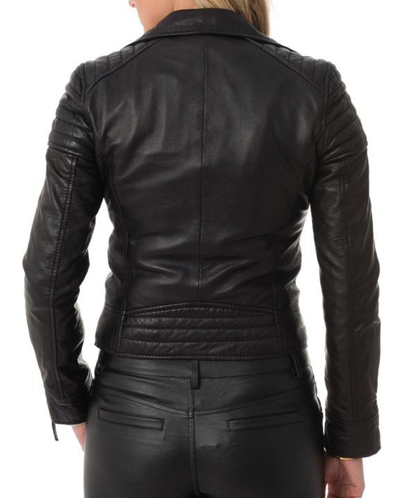 Women Lambskin Genuine Leather Jacket WJ223 SkinOutfit