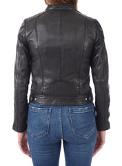 Women Lambskin Genuine Leather Jacket WJ227 SkinOutfit
