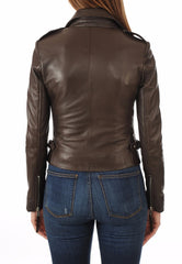 Women Lambskin Genuine Leather Jacket WJ228 SkinOutfit