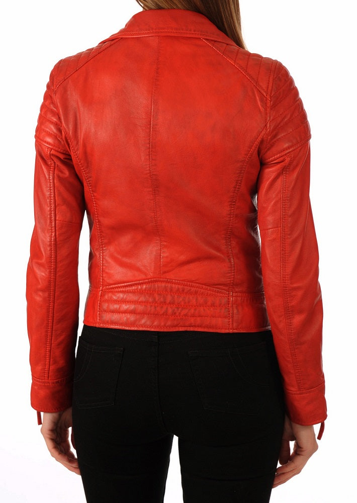 Women Lambskin Genuine Leather Jacket WJ230 SkinOutfit