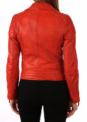 Women Lambskin Genuine Leather Jacket WJ230 SkinOutfit