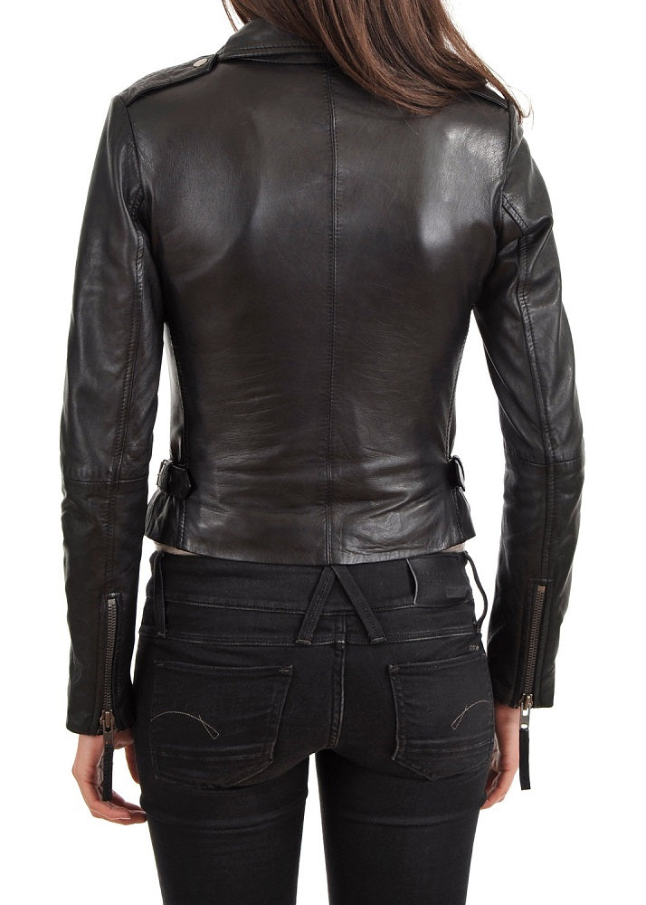 Women Lambskin Genuine Leather Jacket WJ235 SkinOutfit