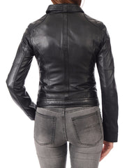 Women Lambskin Genuine Leather Jacket WJ243 SkinOutfit