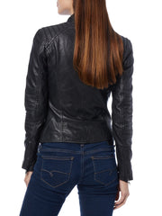 Women Lambskin Genuine Leather Jacket WJ246 SkinOutfit