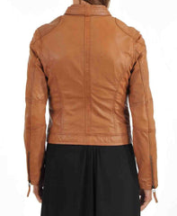 Women Lambskin Genuine Leather Jacket WJ249 SkinOutfit