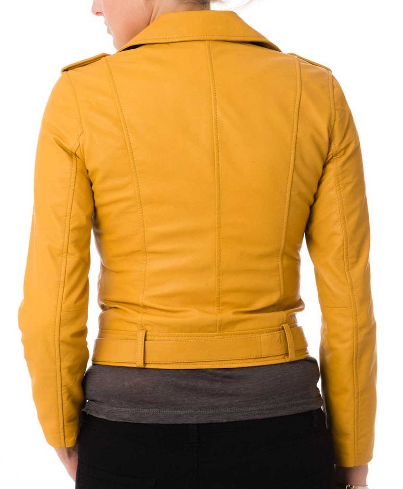 Women Lambskin Genuine Leather Jacket WJ250 SkinOutfit