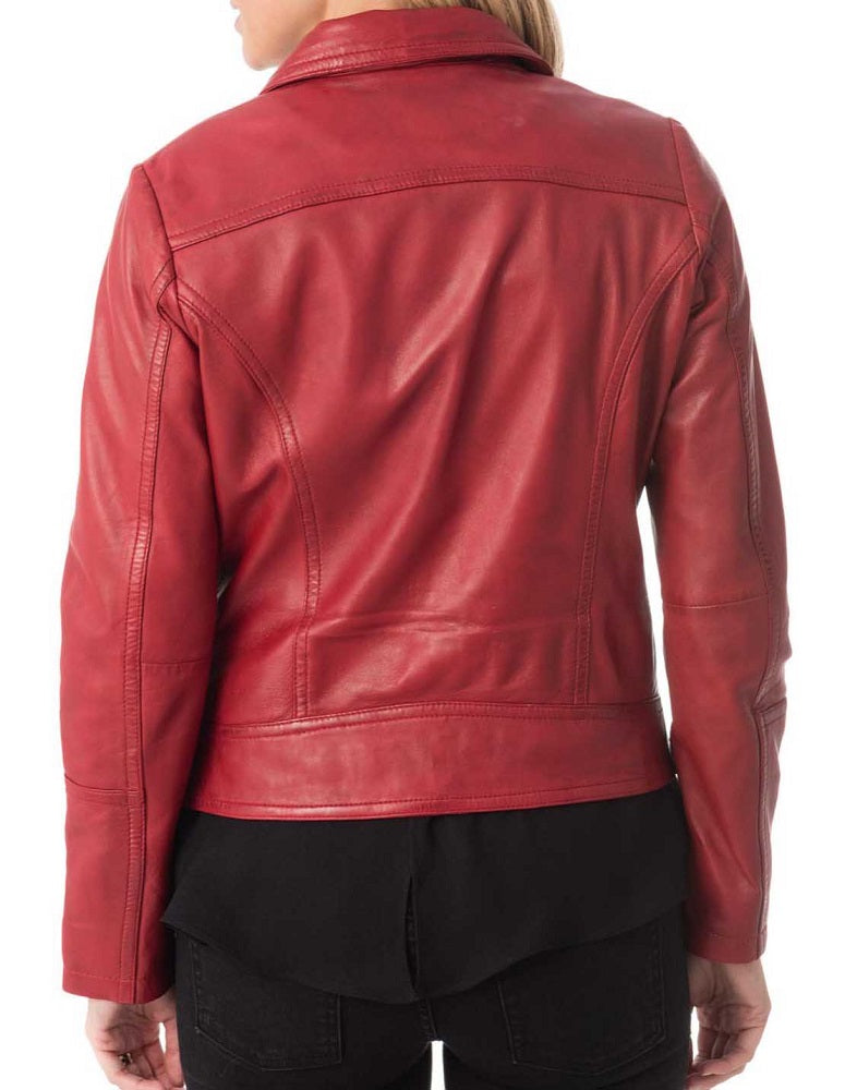 Women Lambskin Genuine Leather Jacket WJ251 SkinOutfit
