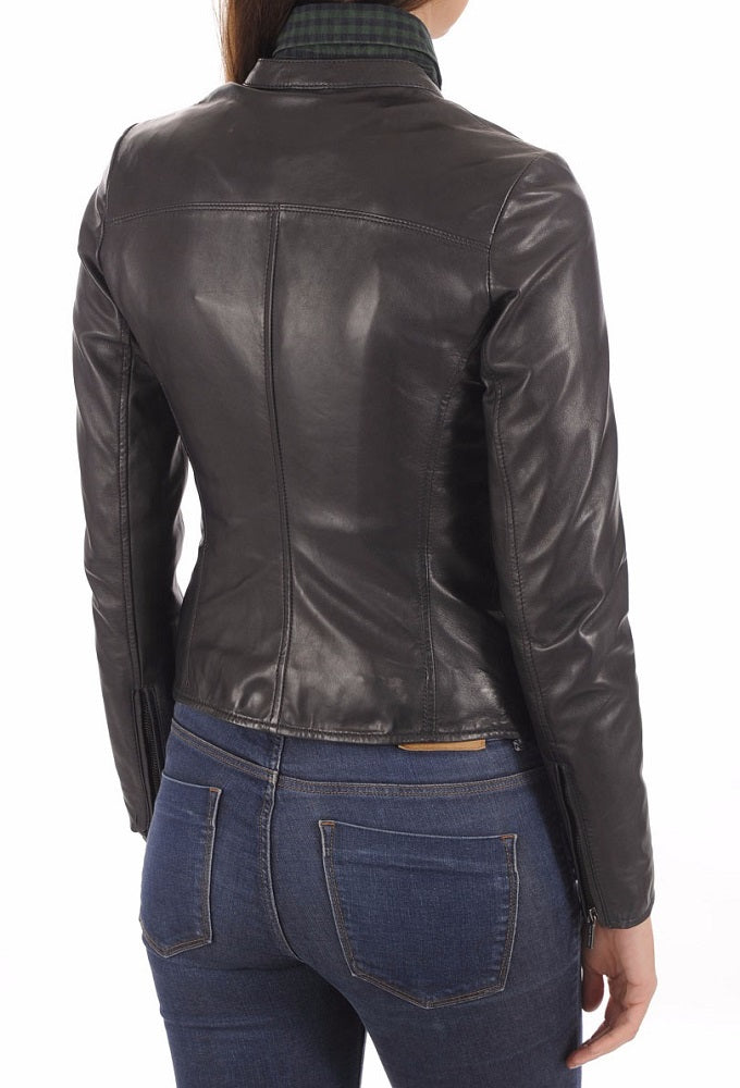 Women Lambskin Genuine Leather Jacket WJ253 SkinOutfit