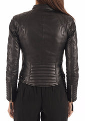 Women Lambskin Genuine Leather Jacket WJ257 SkinOutfit